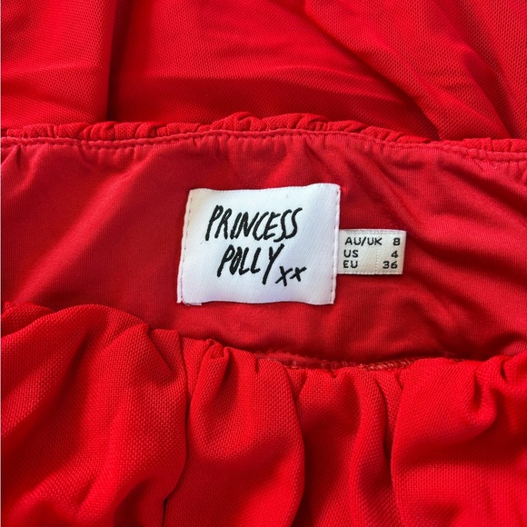 Princess Polly Red Ruched Slip Mini Dress - Picture 3 of 3